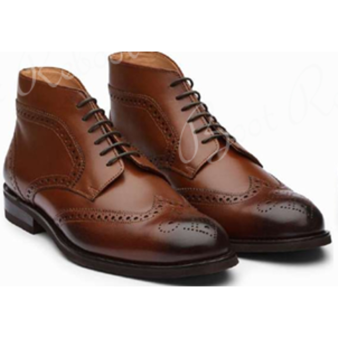 Leather Derby Boots Shoes